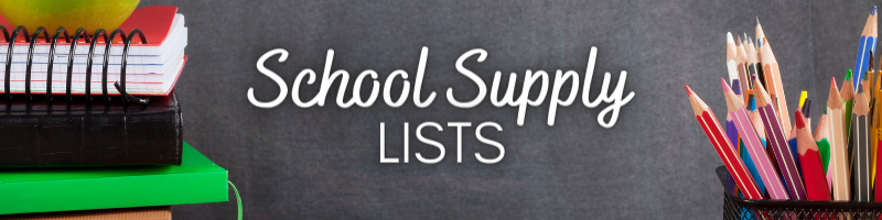 school supply list banner